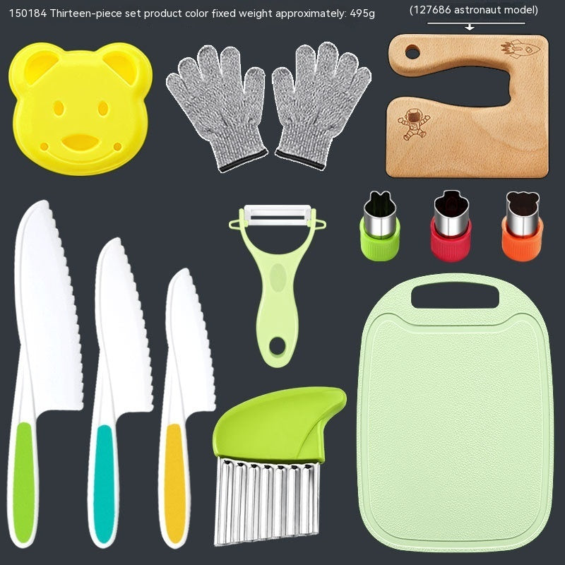 Children's Anti-Cutting Gloves Cutting Board Fruit Knife