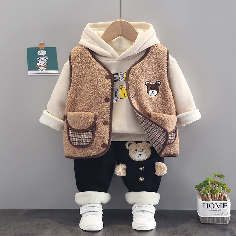 Children's Outfit Foreign Baby Plus Velvet