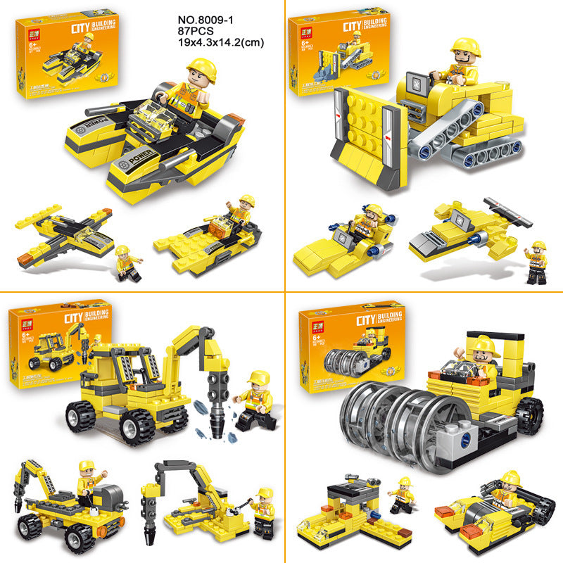 Construction Vehicle Assembly Building Block Toy Car Set - Cindi Book