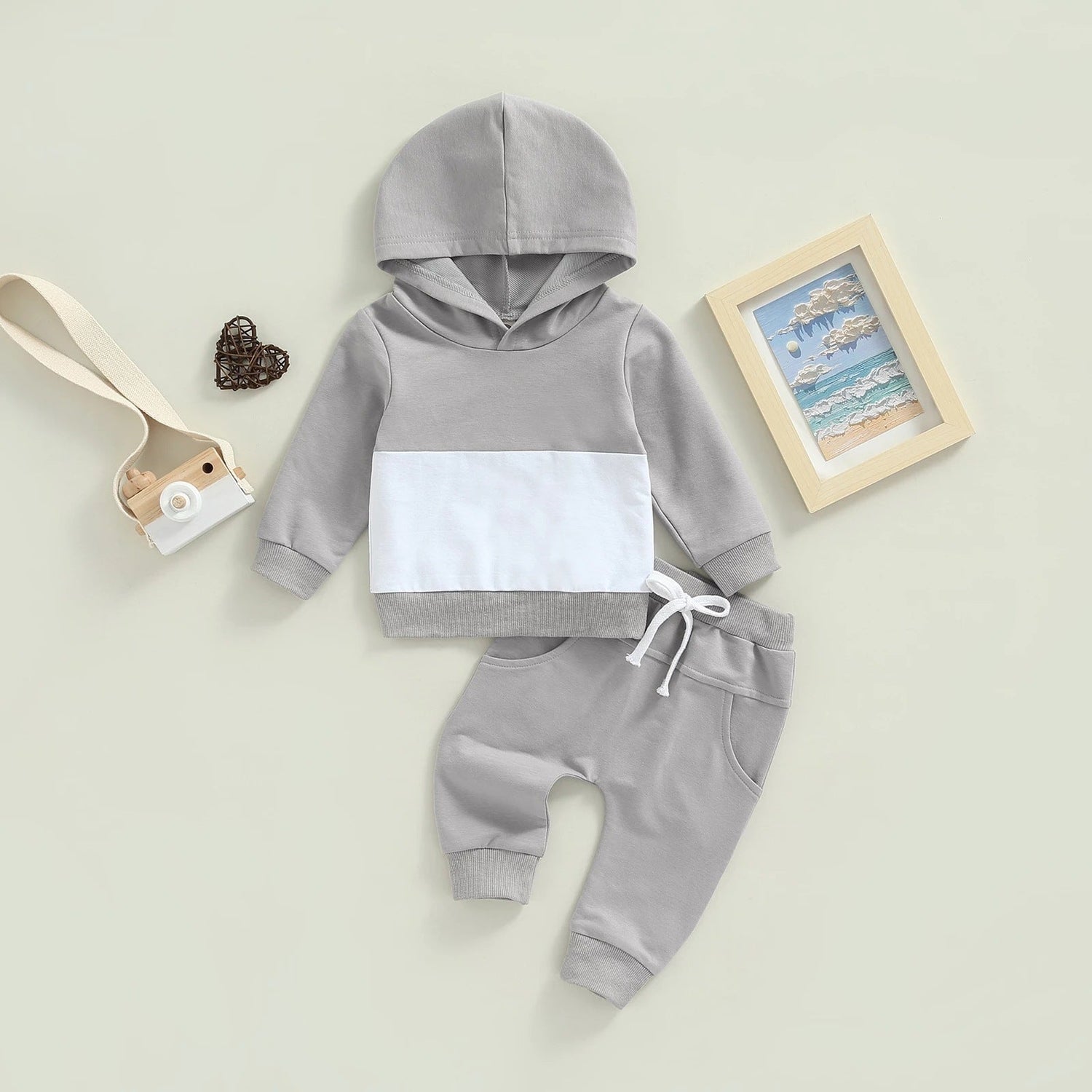 Boys Patchwork Hoodie Suit Fashion Casual - Cindi Book