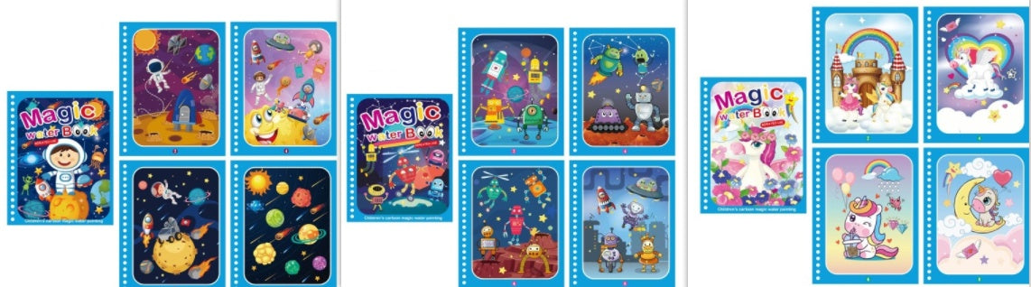 Children's Creative Magic  Water Painting Book - Cindi Book