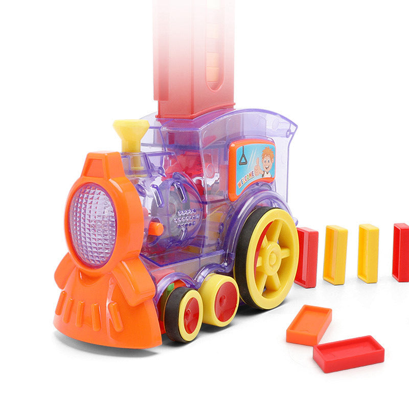 Domino Train Toys Baby Toys Car Puzzle Automatic Release Licensing Electric Building Blocks Train Toy - Cindi Book