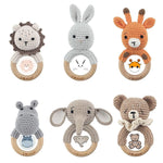 Baby Rattle Hand Woven Cartoon Animal Bracelet Newborn Soothing Doll - Cindi Book