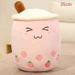 Cute Fruit Drink Plush Stuffed Soft Strawberry Milk Tea Plush Boba Tea Cup Toy Bubble Tea Pillow Cushion Kids Gift - Cindi Book