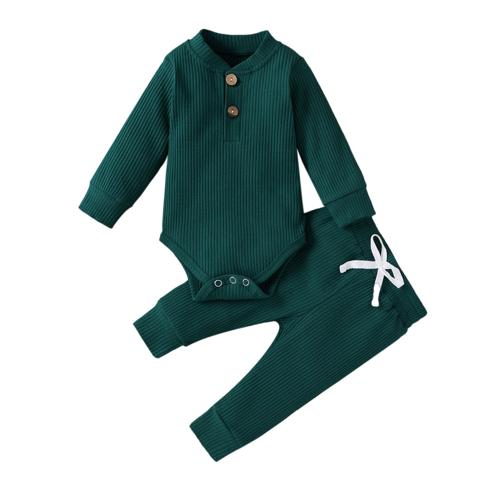 Boys And Girls Stand-up Collar Jumpsuit Long-sleeved Romper Trousers Two-piece Set - Cindi Book