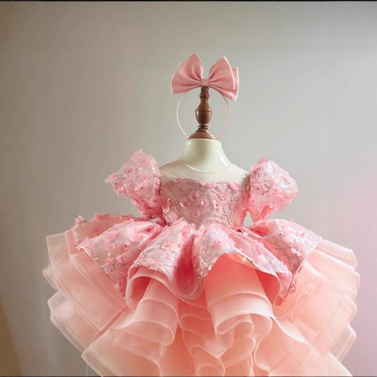 Short-sleeve Princess Dress For A Baby Girls First Birthday - Cindi Book