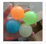 Luminous Sticky Ball Toys Sticky Wall Home Party Games Glow In The Dark Novelty Toys Decompression Squeeze Toy - Cindi Book