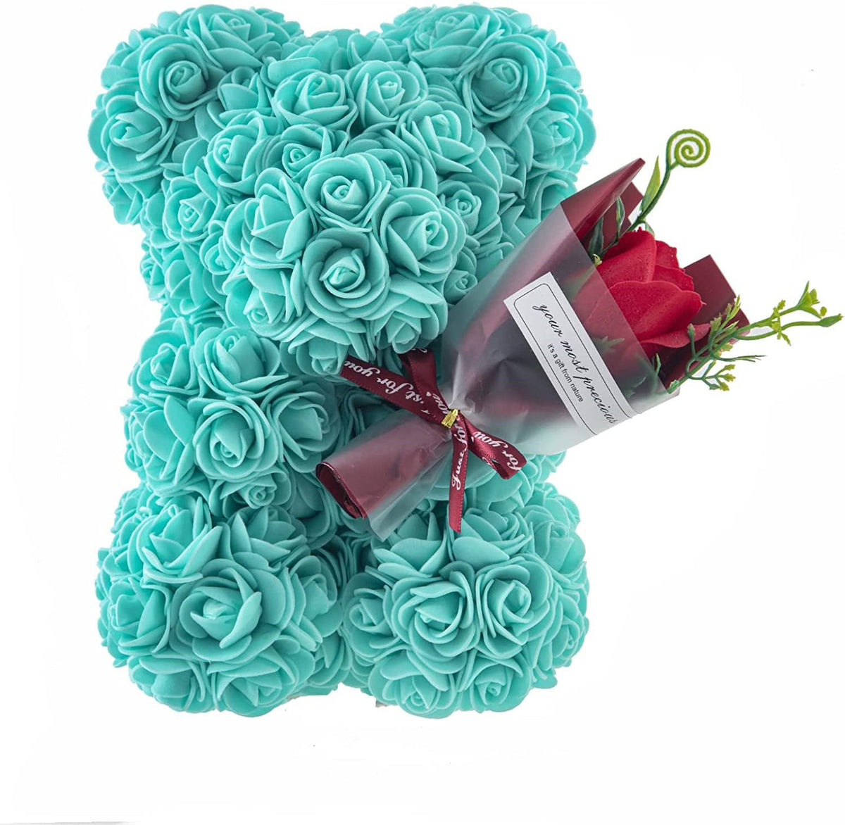 Rose Bear Preserved Fresh Flower Valentine's Day Birthday Gift - Cindi Book