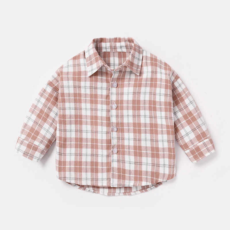 Fashion Men's Spring And Autumn Lattice Shirt - Cindi Book