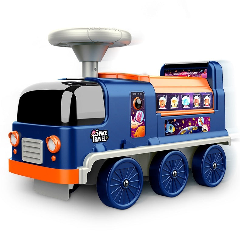 Children's Space Bus Fire Police Electric Toys Can Sit People - Cindi Book