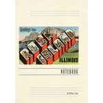 Vintage Lined Notebook Greetings from Rock Island, Illinois - Paperback