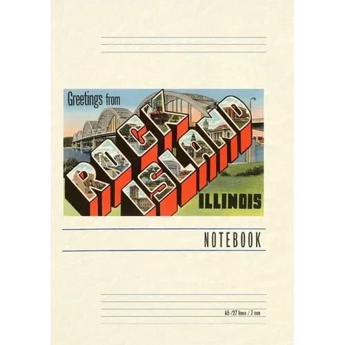 Vintage Lined Notebook Greetings from Rock Island, Illinois - Paperback