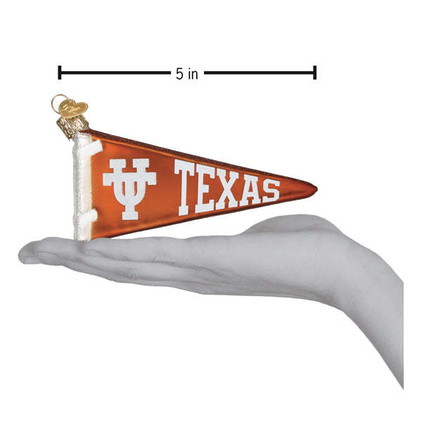 Old World Christmas Texas Pennant Ornament - hand-blown glass Christmas tree ornament (view 3)