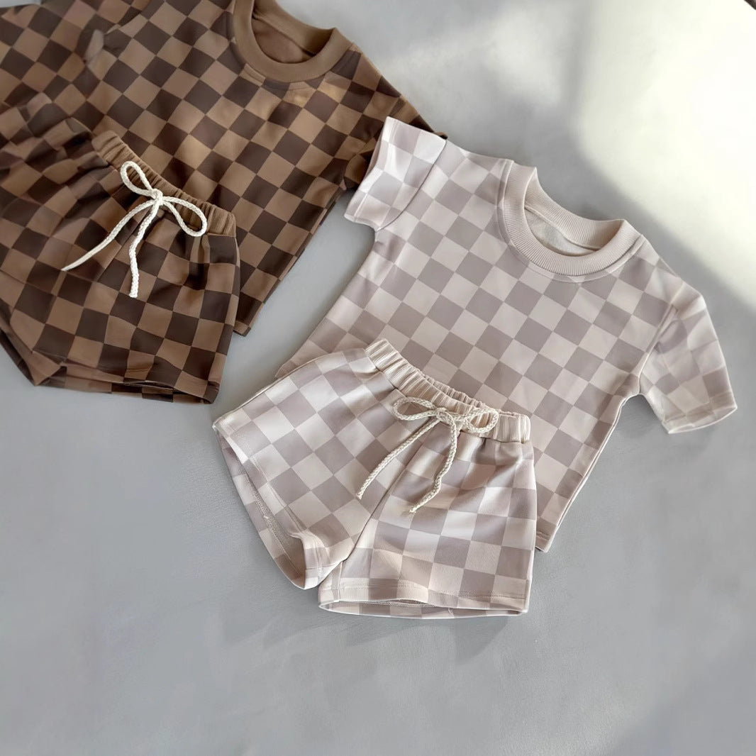 Ins Style Foreign Trade Baby Short Sleeve Suit - Cindi Book