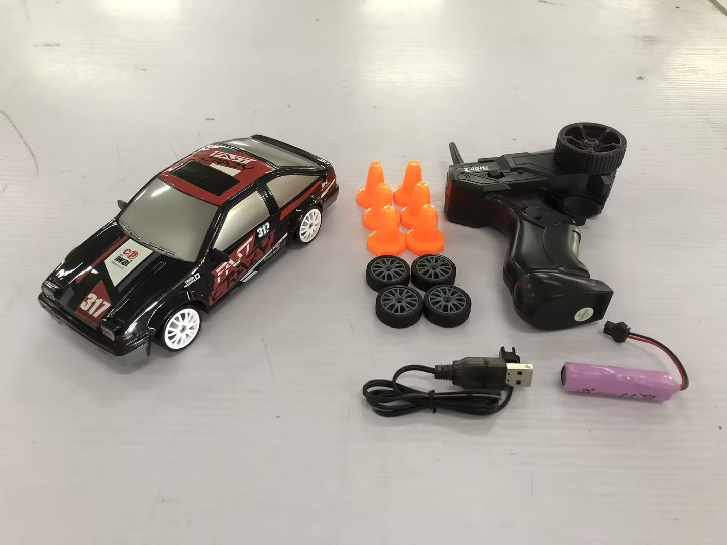 2.4G Drift Rc Car 4WD RC Drift Car Toy Remote Control GTR Model AE86 Vehicle Car RC Racing Car Toy For Children Christmas Gifts - Cindi Book