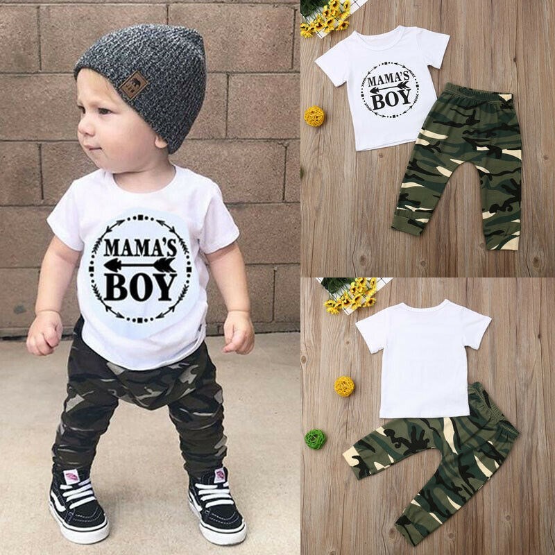 Summer  Boy Clothes Cotton T-Shirt Pants - Cindi Book