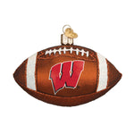Old World Christmas Wisconsin Football Ornament - hand-blown glass Christmas tree ornament (view 3)