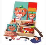 Montessori Magnetic Fun Puzzle Children's Wooden Puzzle Box Game Cartoon Educational Painting Toys For Children Gift Antistress - Cindi Book