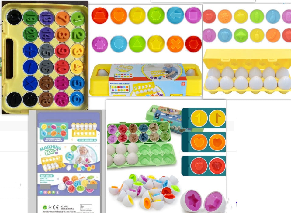 Baby Learning Educational Toy Smart Egg Toy Games Shape Matching Sorters Toys Montessori Eggs Toys For Kids Children - Cindi Book
