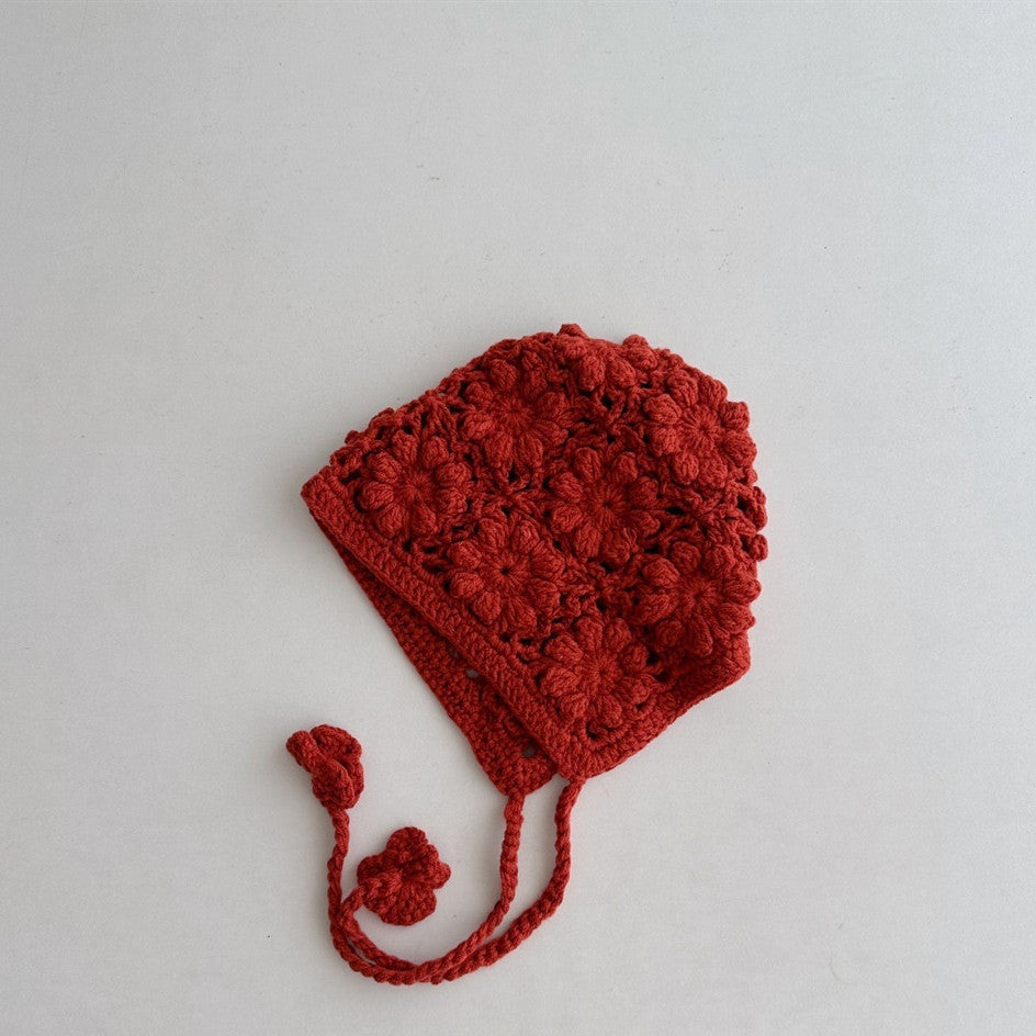 Breathable Lace Up Earflaps Woolen Hat Girl - Cindi Book