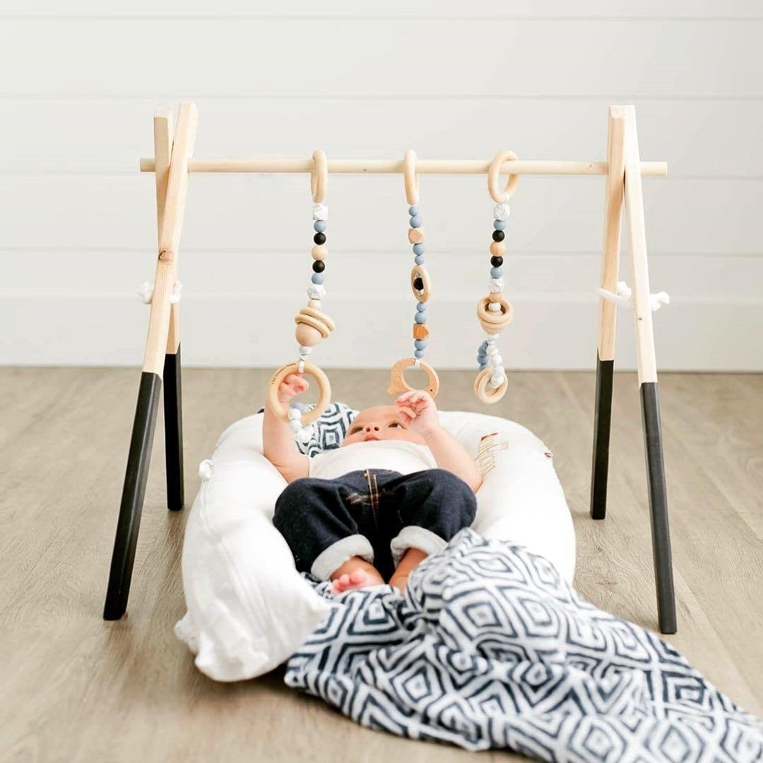 Wooden Baby Infant Fitness Frame Decorative Toys - Cindi Book