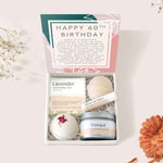 60th Birthday Compass Necklace Spa Gift Box Set