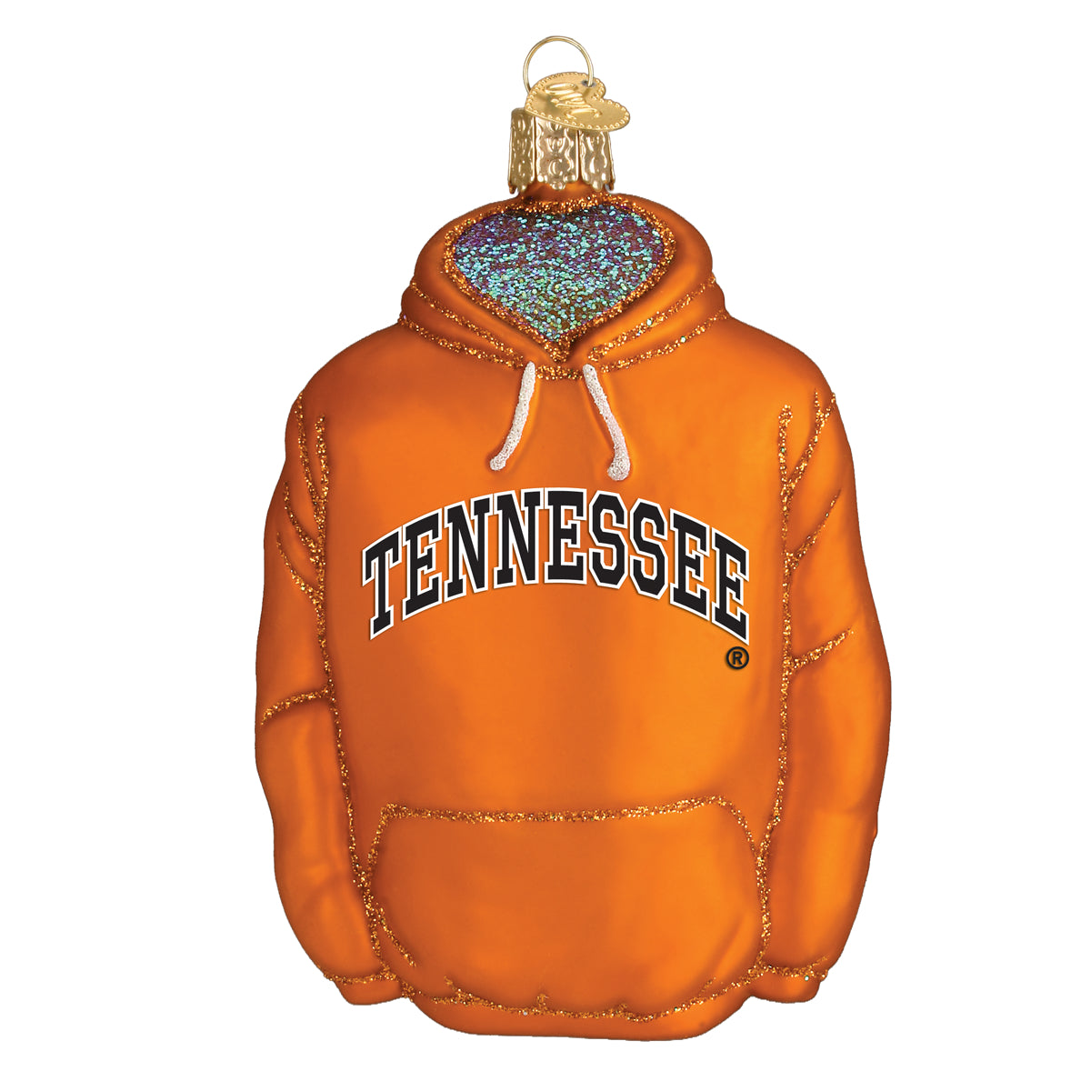 Old World Christmas Tennessee Hoodie Ornament - hand-blown glass Christmas tree ornament (view 3)