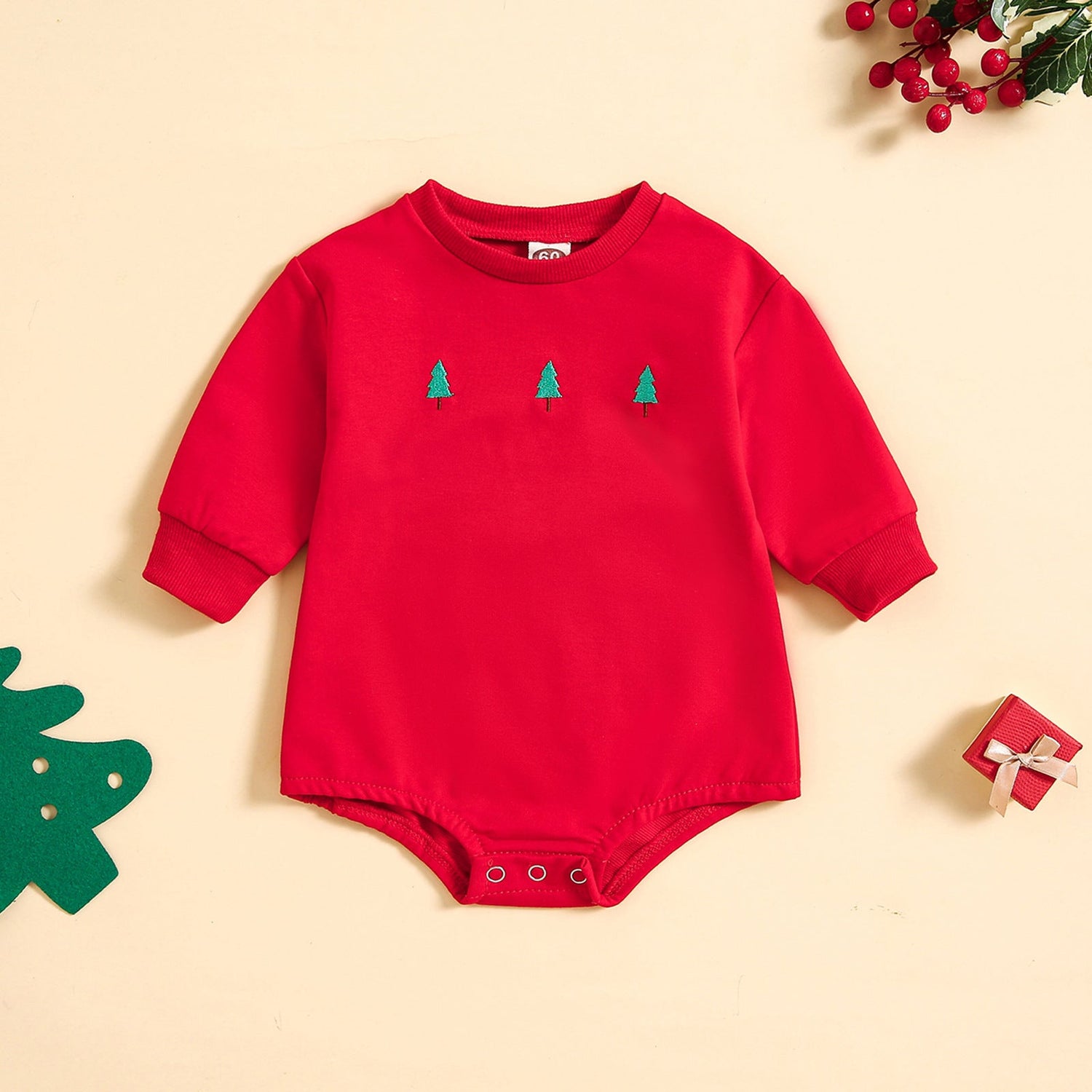 New Baby Printed Christmas Hat Cartoon Jumpsuit - Cindi Book