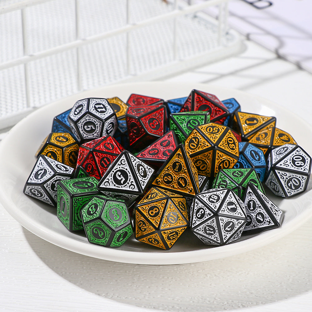 Pattern Multi-faceted Digital Dice Running Group Board Game Accessories Props - Cindi Book