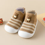 Casual Simple Soft Bottom Non-slip Cartoon Striped Toddler Shoes - Cindi Book