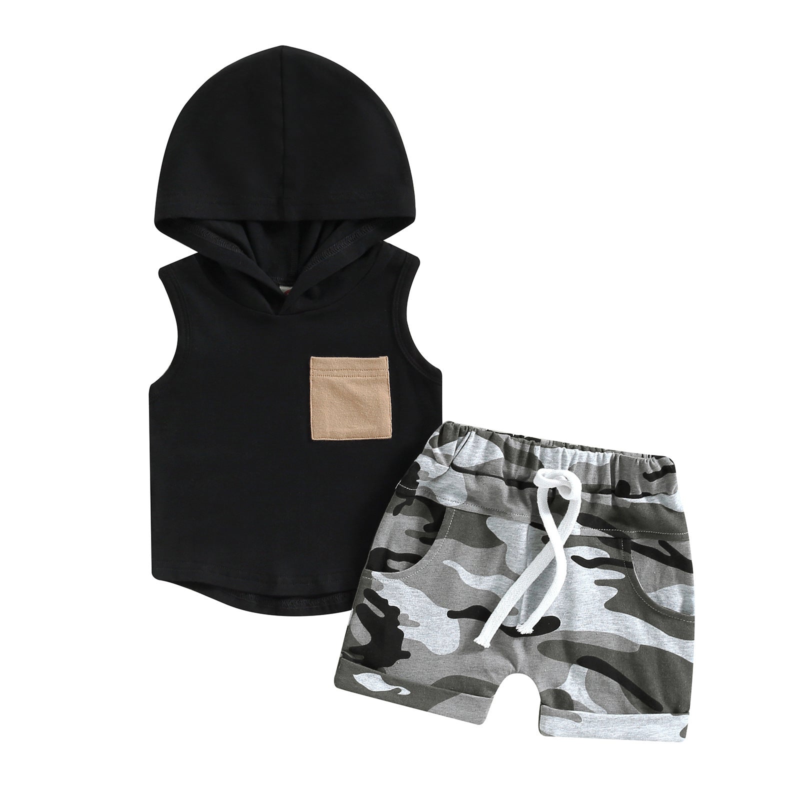 Boys' Hooded Vest T-shirt Suit - Cindi Book