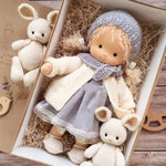 Handmade Plush Doll Golden Curly Girl Finished Product - Cindi Book