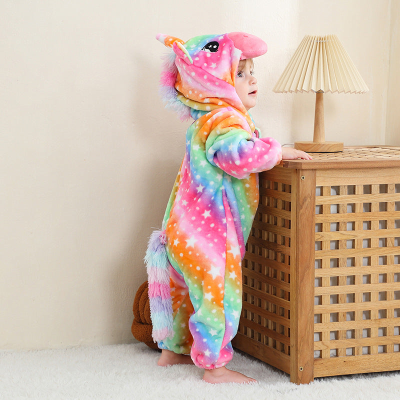 Flannel Animal Onesie For Kids - Cindi Book
