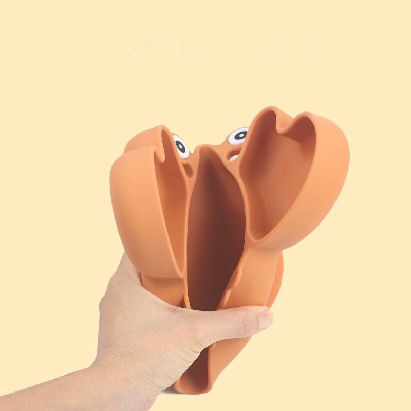 Silicone Split Cutlery Crab Plate For Infants - Cindi Book