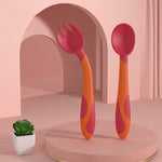 Baby Training Fork Spoon Twist Spoon Children's Tableware Set - Cindi Book