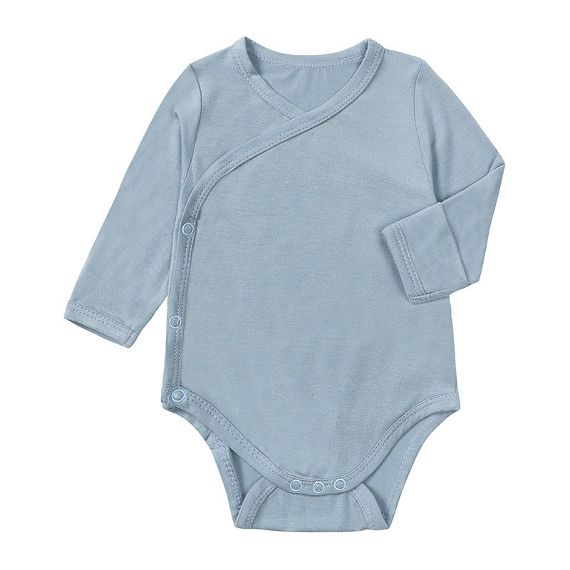 Baby Bamboo Fiber Long Sleeve Baby Bodysuit Jumpsuit - Cindi Book