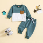 Boy Suit Color-block Crew Neck Long Sleeve - Cindi Book