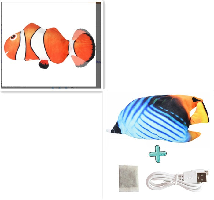 Electric Funny Cat Simulation Fish Beating Usb Jumping Cat Toy - Cindi Book