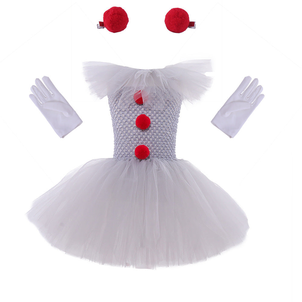 Mesh Princess Dress Set Children's Halloween Costume - Cindi Book