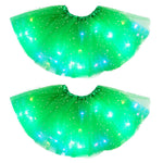 Magical & Luminous  LED Princess Halloween Tutu Skirt Sequins Shiny Skirt - Cindi Book