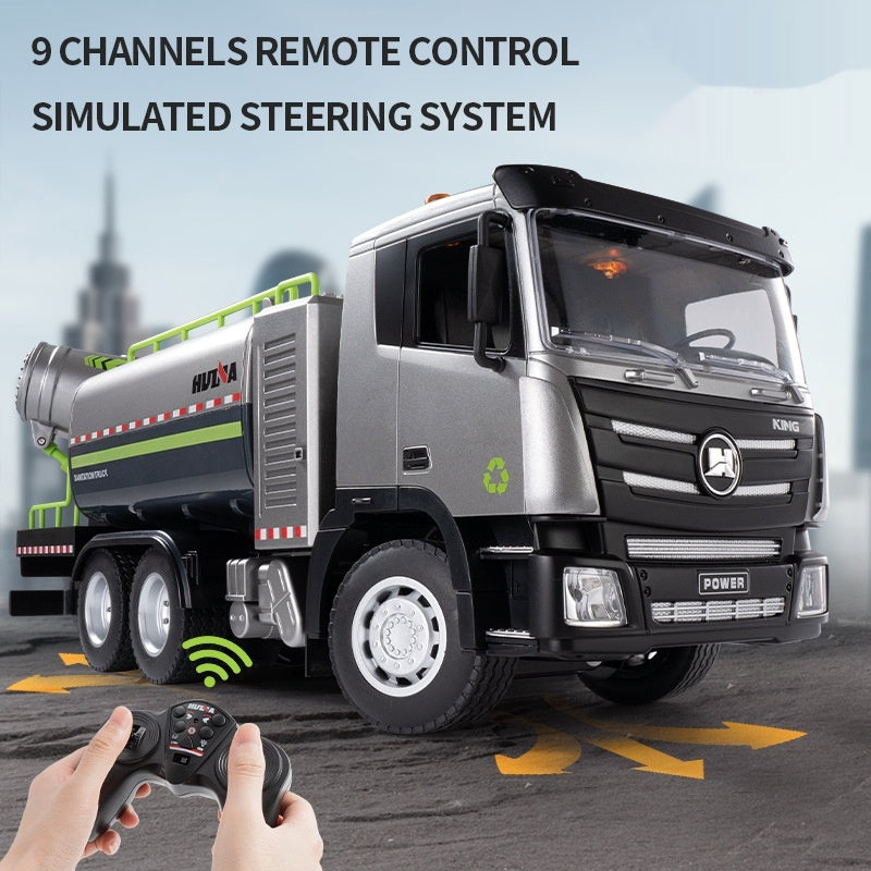 Alloy Remote-Control Mist Cannon Truck Electric Construction Vehicle Toy