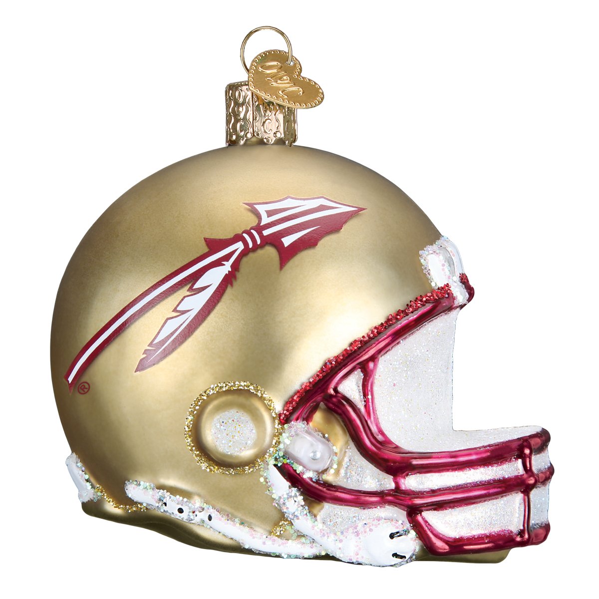 Old World Christmas Florida State Helmet - hand-blown glass Christmas tree ornament (view 3)