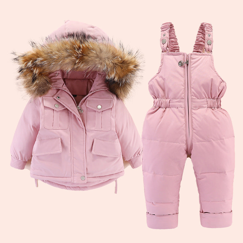 Boys and girls winter down jacket suits - Cindi Book