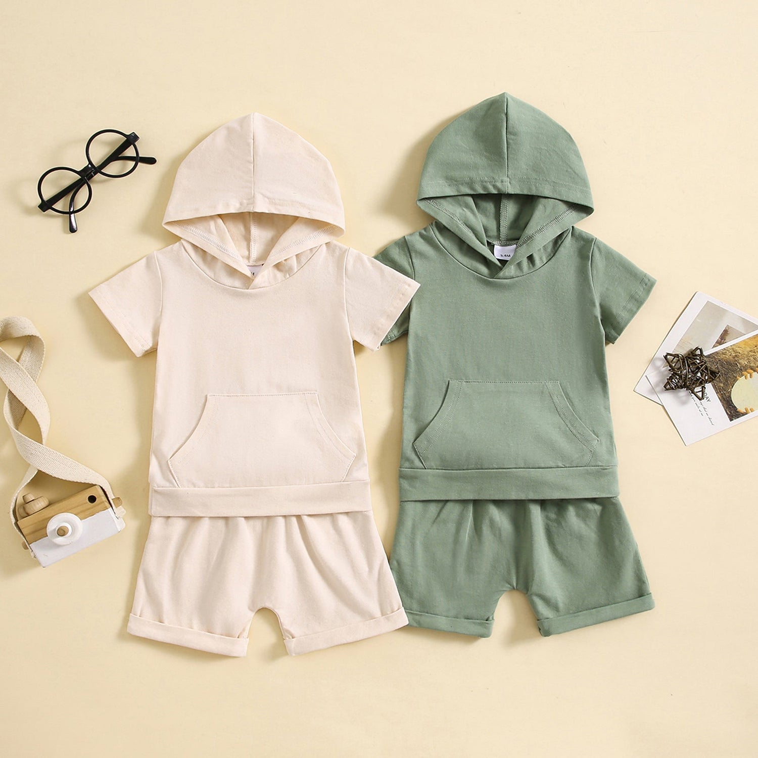 Children's Short Sleeve Shorts Two-Piece Sports