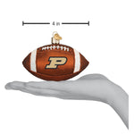 Old World Christmas Purdue Football Ornament - hand-blown glass Christmas tree ornament (view 4)