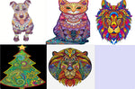 Colorful Butterfly Animal Wooden Puzzles - Cindi Book