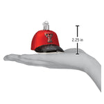 Old World Christmas Texas Tech Baseball Cap Ornament - hand-blown glass Christmas tree ornament (view 4)