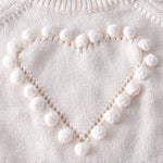 Baby Infant Handmade Love Sweater Knitted Wool Long Sleeve Bodysuit - Cindi Book
