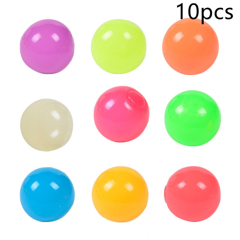 Luminous Sticky Ball Toys Sticky Wall Home Party Games Glow In The Dark Novelty Toys Decompression Squeeze Toy - Cindi Book