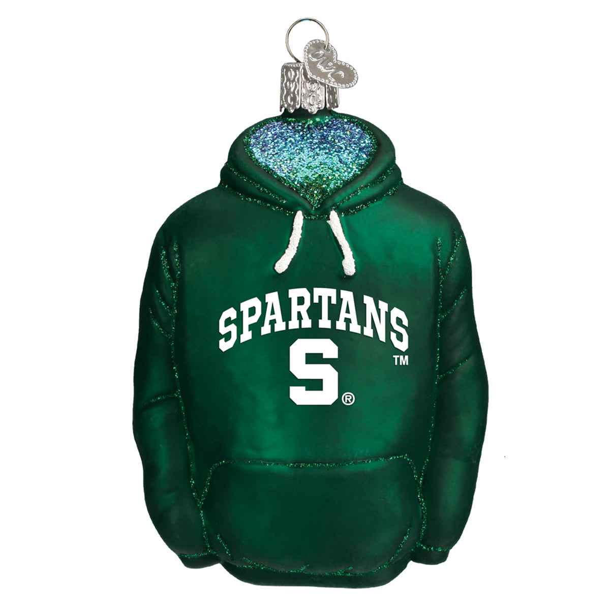 Old World Christmas Michigan State Hoodie - hand-blown glass Christmas tree ornament (view 3)